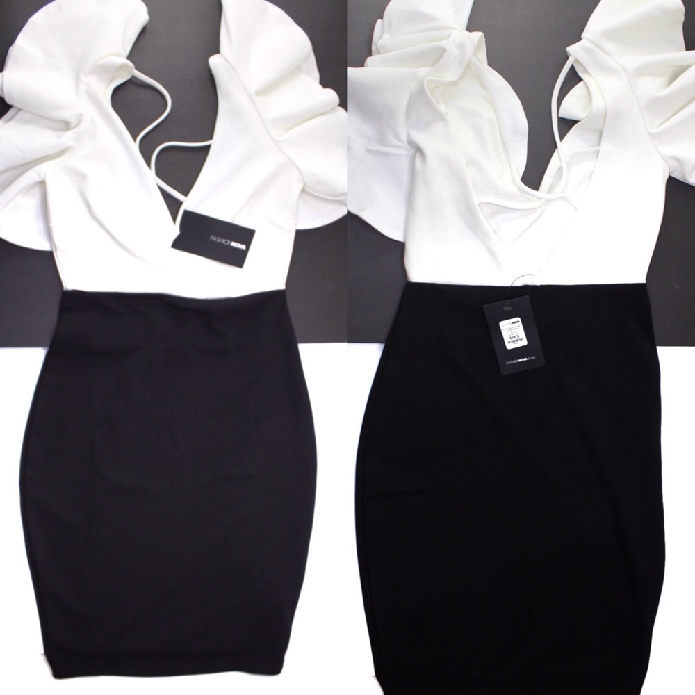 Fashion Nova Achieving My Goals Ruffle Dress Small - Picture 4 of 6